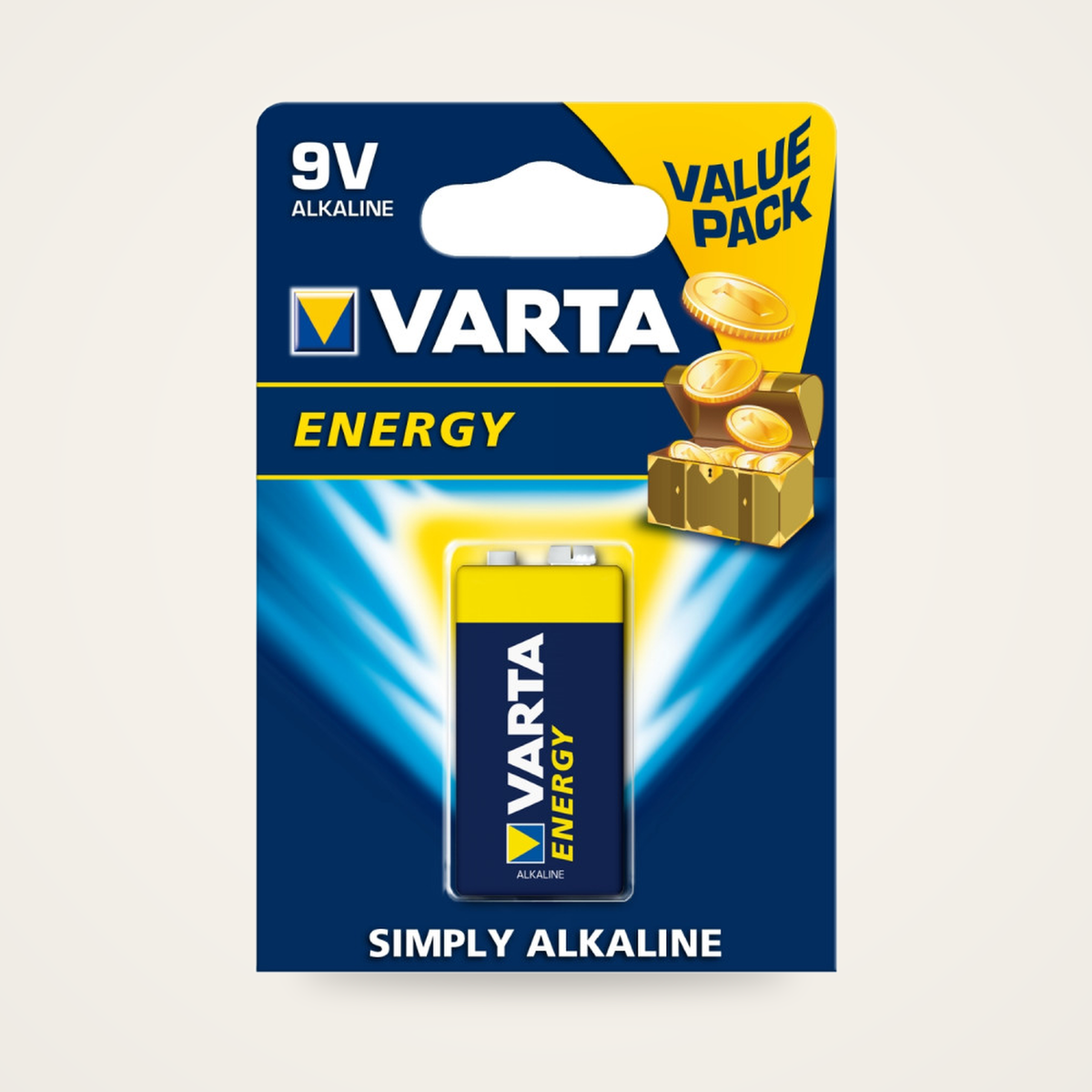 Batteria 9V Varta Energy alcalina in blister